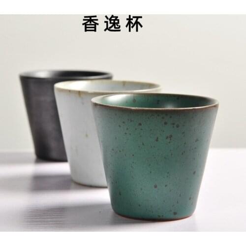 Creative Antique Japanese Stoneware Tea Cup Fragrant Cup Handmade Kiln Changing Ceramic Kung Fu Tea Set Single Cup