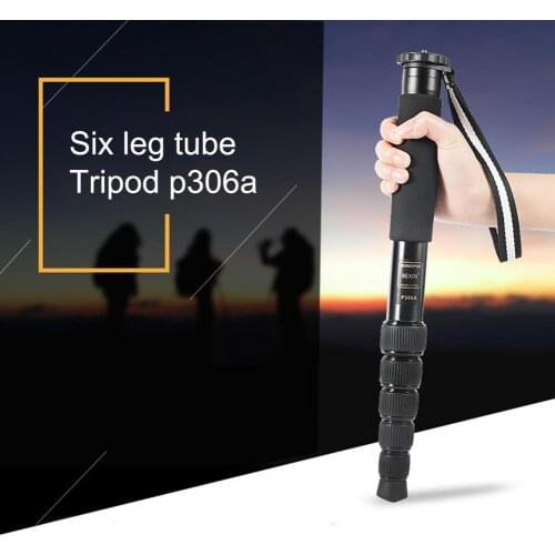 P306A Camera Bracket Adjustable Practical Metal Portable Camera Monopod Stand Walking Stick for Selfie Video Camera DSLR