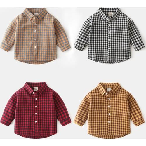 LOKEDIKE Long Sleeve Shirts For Boys
