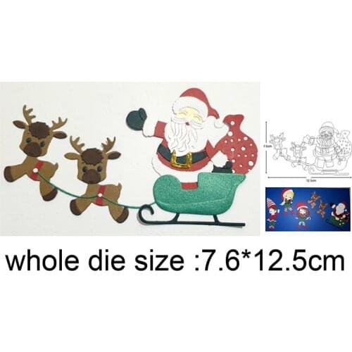 Craft metal cutting dies cut die mold Reindeer Santa Claus Scrapbook paper craft knife mould blade punch stencils dies