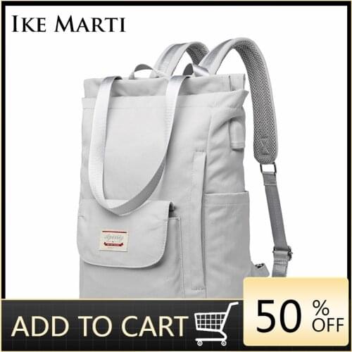 IKE MARTI Fashion Women Backpck 2021 Girl School Backpack Waterproof Shoulder Bag Usb Charging 15.6 Laptop Backpacks Mochilas