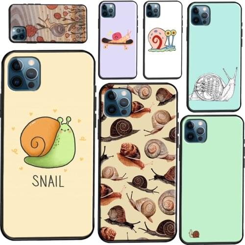 Cartoon Animal Snail Soft Phone Case For iPhone 11 Pro Max 12 Mini 6S 7 8 Plus X XR XS Max 5S SE 2020 Fundas