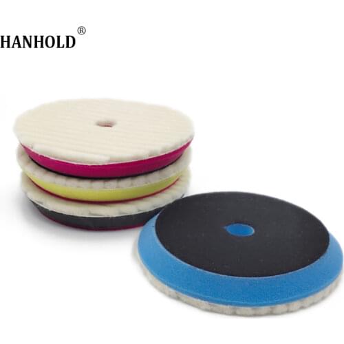 6 Inch Wool Car Polishing Pads Kits Wool Finish Polishing Disc Car Polish Buffing Pads 150mm Car Polisher Waxing Pad Buffing Set