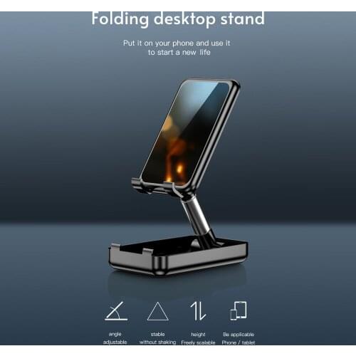 Desktop Cell Phone Stand Phone Holder Bracket with Angle Height Adjustable for Smartphones Tablets