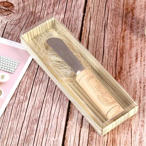 Newest Butter Knife Stainless Steel Spreader With Wine Cork Handle Wedding Favor Christmas Gift House Movingparty Supplies 40Pcs
