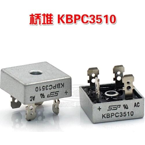 New KBPC3510 Rectifier Bridge Single Phase Bridge Stack Square Voltage 1000V Current 35A 3510