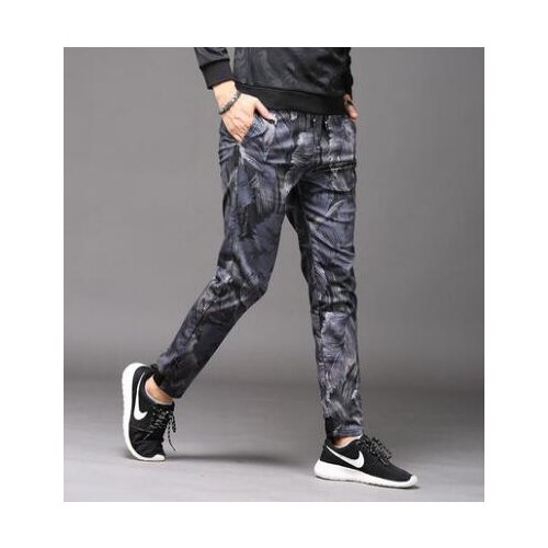 Autumn winter personality fashion mens printing pants casual amouflage harem pant men feet trousers pantalones pantalon homme