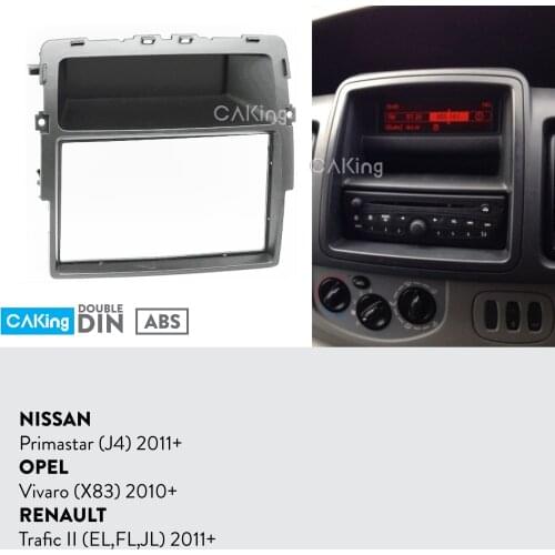 Car Fascia Radio Panel for Renault Trafic II (EL,FL,JL) 2011-2014 Dash Kit Install Facia Plate Adapter Cover Bezel Console Trim
