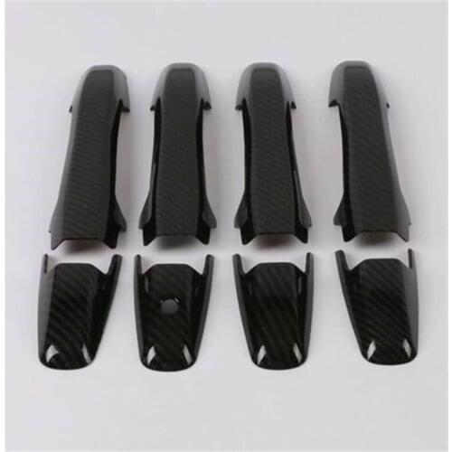 Carbon fiber ABS Door handle Protective covering Cover Trim Car styling for Honda Civic 2006-2011
