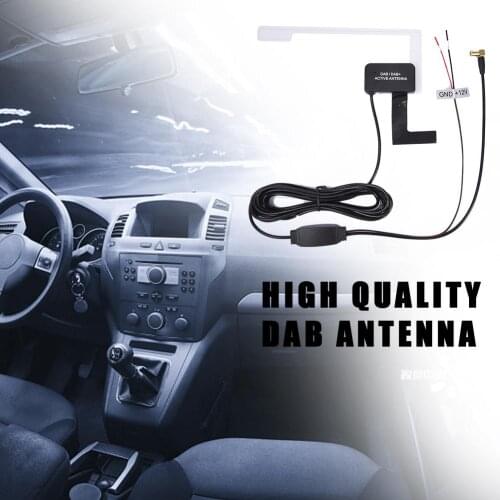 12V Glass Mount Car DAB Digital Radio Patch Aerial Antenna Adhesive Transparent Built-in Antenna European Car Accessories