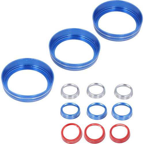 3pcs Rear Row Air Conditioning Knob Rings Bezels Fit for Land Rover Defender 2020-2021
