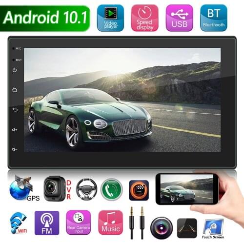 AUX FM Radio Receiver GPS WiFi 7784AD 2 DIN Car Stereo Android 10.1 for Outdoor Personal Car Parts Decoration