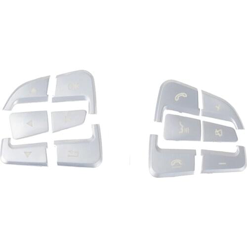 Car Styling Steering Wheel Button Covers Trim Stickers For Mercedes Benz GLC A C Class W205 X253 CLA C177 GLA X156 Accessories