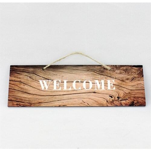 Free Shipping 10pcs/lot MDF wood material DIY heat sublimation door hanging wall decoration hangings