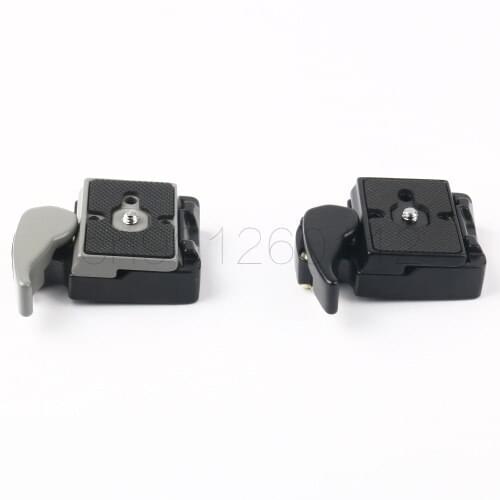 Camera Quick Release Clamp Adapter Release Plate Compatible for camera tripod with Manfrotto 200PL-14 Plate