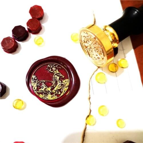 Stamp head of forest elk deer Retro Wood Stamp Sealing Wax Seal Stamp Wedding Decorative sealing Stamp wax seals