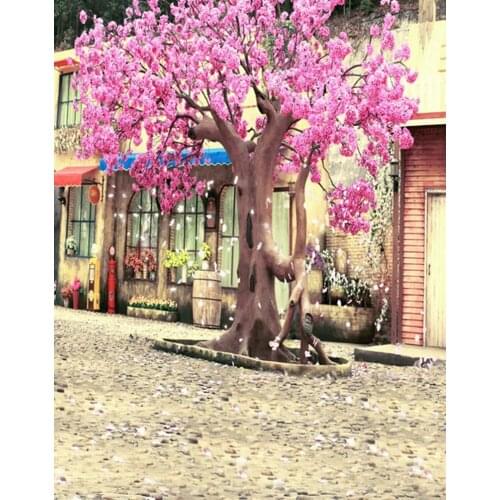 Pink Flowers Tree Photography Backdrops Photo Props Studio Background 5x7ft
