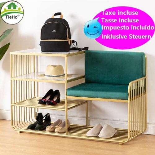 Creative Shoe Bench with 4 Layer Rack Backrest Chairs Combination Seatable Shoes Cabinet Storage Stool