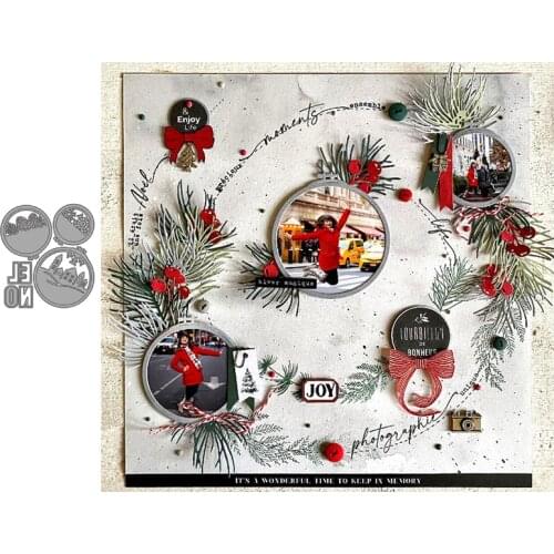 Round Label Tags Cutting Dies New Dies Scrapbooking Mold Cut Childrens Handmade Tools DIY Craft Decoration Metal Cutting Dies