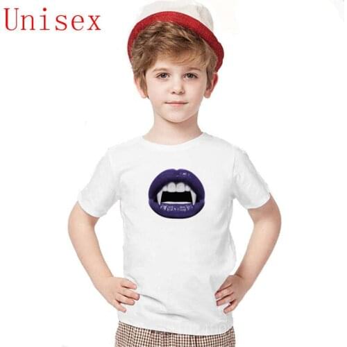 Fashion Brands Vampire teeth children clothes boys kids clothes girls 8 to 12 Childrens Day Gift shirts for teenage girls
