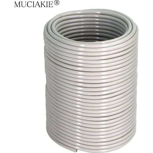 MUCIAKIE 1/4'' Micro PVC Tubing Garden Water Irrigation Hose 4/7mm Greyish White Pipe Drip Irrigation Tubing Watering Hose