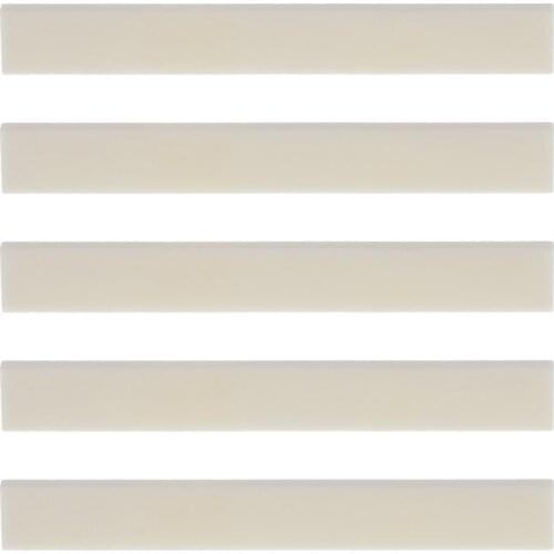 5 pcs 80mm Ivory Cattle Bone Portable Replacement Bone Bridge Saddle Uncut Blank for Handmade Guitar Parts & Accessories