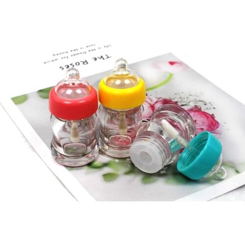 New Style 6ml Clear Plastic Baby Bottle Shaped Lip Gloss Tube Lipgloss Tube Liquid lipstick bottle Empty Cosmetic Container