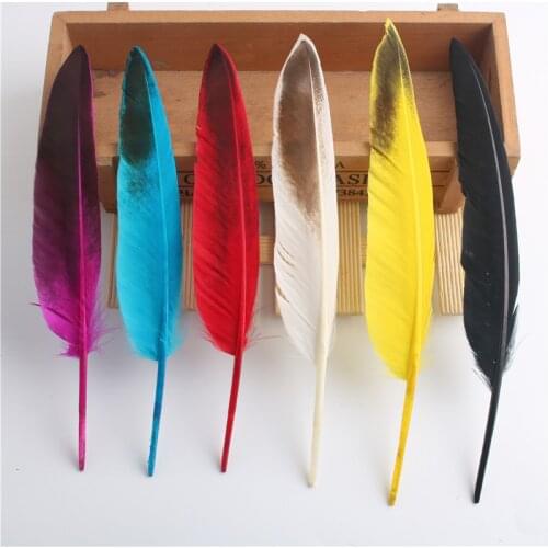 Wholesale 10 Pcs/lot Natural Turkey Feathers For Crafts 6-8 Inches/15-20 Cm Goose Feather DIY Clothing Decor Accessories Plume