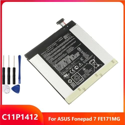 Original Replacement Phone Battery C11P1412 For ASUS Fonepad 7 Fonepad7 FE171MG Genuine Rechargable Batteries 3948mAh With Tools