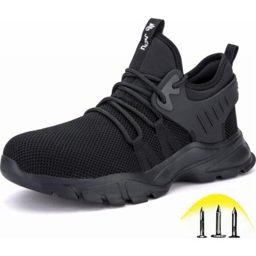 Indestructible Work Boots Men Work Safety Shoes Puncture-Proof Light Breathable Sneakers Steel Toe Safety Boots Plus Size 36-48