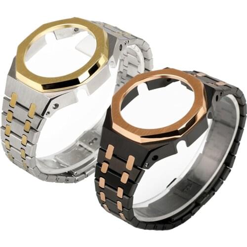 3rd Third Generation GA2100 Watch Band Metal Stainless Steel Strap for Casio GA-2100 Replacement Accessories wholesale