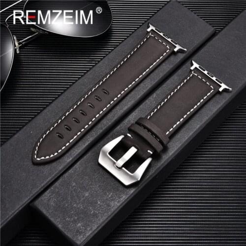 Vintage Leather Watch Bands For Apple Watch Strap 38mm 40mm 42mm 44mm Series 3 4 5 6 SE Bracelet Belt Watch Band Watchband