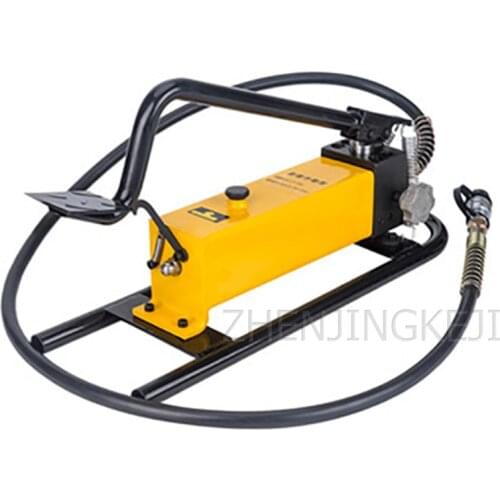 CP-700D Manual/Pedal Hydraulic Pump With Pressure Gauge Square Pump High Pressure Single Circuit Hydraulic Pump Reinforced Base