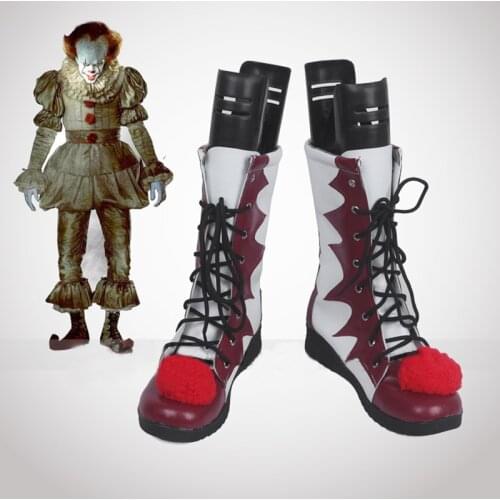 Stephen Kings It Pennywise Shoes Mask Cosplay Scary Clown Boots Men Custom Halloween Christmas Costumes Accessories