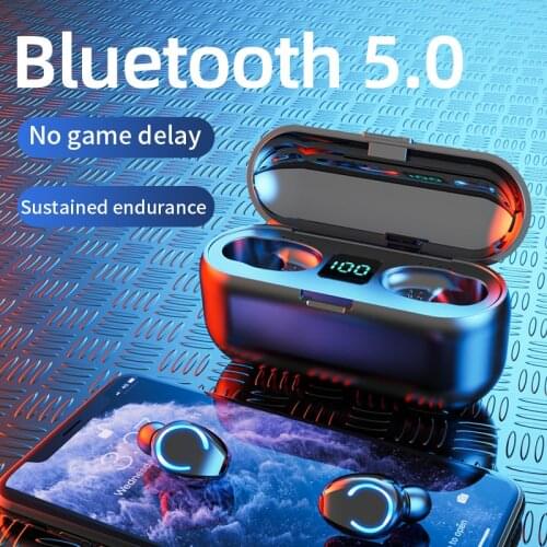 TWS Wireless Bluetooth 5.0 Earphone Sports Waterproof 9D HiFi Stereo Wireless Headphones with 2200mAh Charging Box headphone