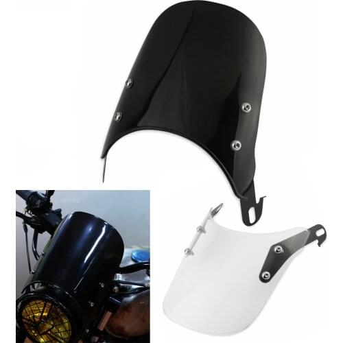 Motorcycle Universal 5-7Inch ABS Plastic Windshield Compact Sport Wind Deflector Screen For Honda Suzuki CB400 SV650 Classic