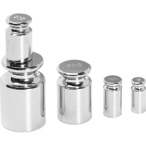 1/5Pcs 1g 2g 5g 10g 20g 50g 100g Grams Accurate Calibration Set Chrome Plating Scale Weights Set For Home Kitchen Tool