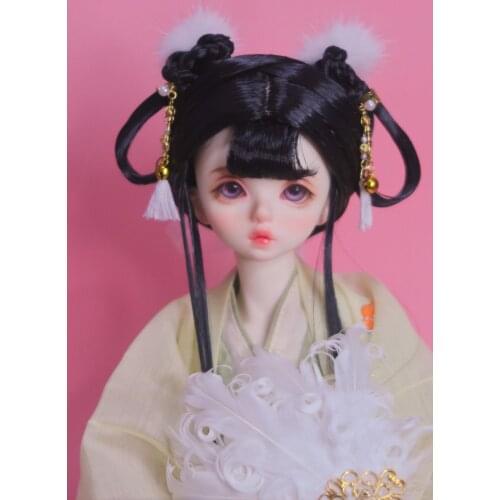 1/6 1/4 1/3 Scale BJD Accessories Ancient Costume Chinese Hanfu Doll Fairy Long Hair Wig For BJD/SD YOSD MSD SD13 Girl Boy A0866