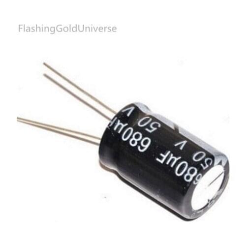 Free Shipping 100pcs/lot 50V 680UF Electrolytic Capacitor 13*20mm best quality New origina