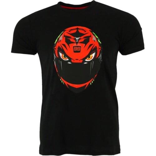 2018 Jorge Lorenzo 99 Moto Racing GP Helmet T-shirt Sports Motorcycle Riding Sports Mens Top Black
