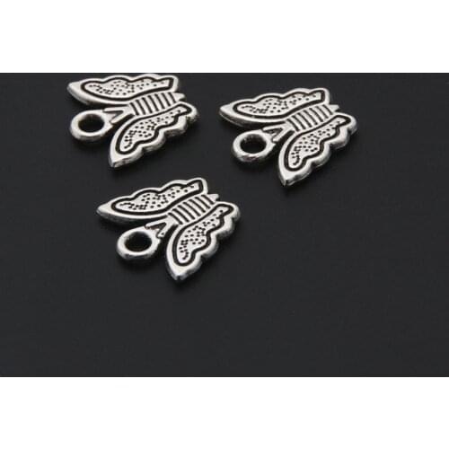 30pcs Silver Color Lovely Flying Butterfly Charms Animal Pendant Jewelry Making DIY Handmade Craft Findings Accessories A3396