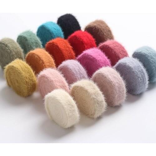 48 yards to 190 yards Korea Ribbon diy hair accessories handmade bow plush hairband hollow ribbon wool clothing thickened Ribbon