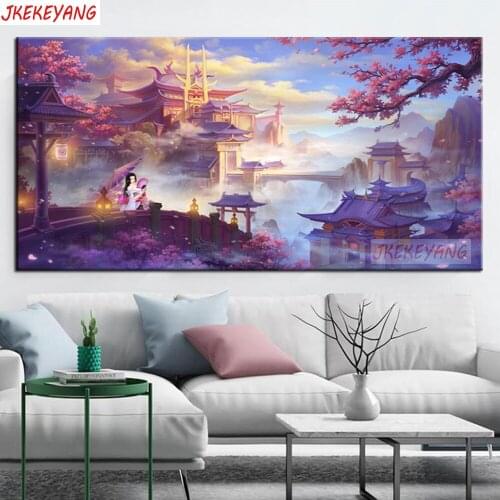 5D DIY square/round Diamond painting Beautiful palace Cross Stitch Diamond Embroidery Pattern Rhinestone J2954