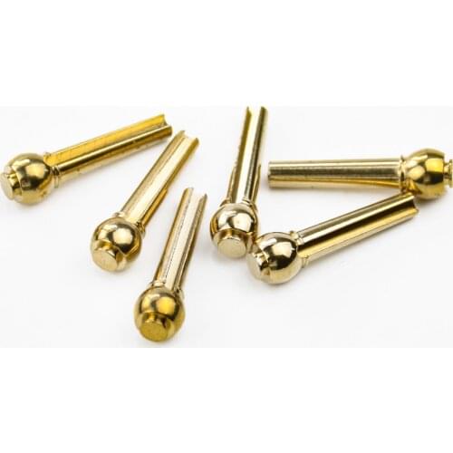 6PCS Guitar Strings Nail peg Metal Acoustic Guitar Bridge Pins Brass Fixed Cone String Pins String Nails Guitar Part Accessories
