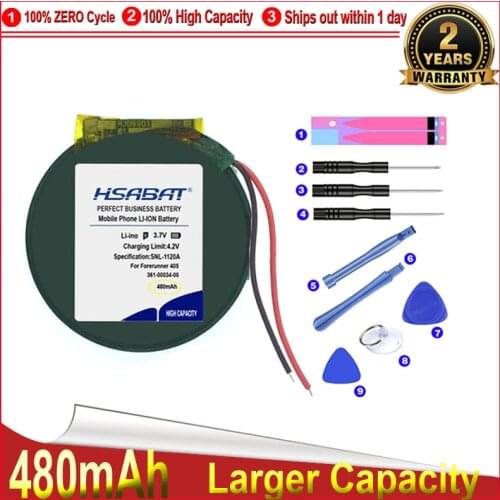 HSABAT 0 Cycle 361-00034-00 ROUTE JD PD3048 PD 3048 Button Battery for sports watch garmin Forerunner 405 410 405cx Accumulator