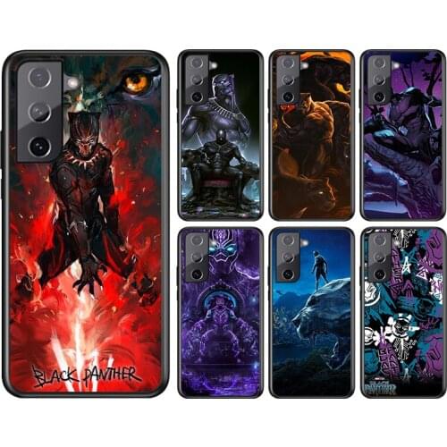 Marvel Super Hero Avengers Black Panther For Samsung Galaxy S21 S20FE S10 S10e S9 S8 S7 S6 Ultra Plus Lite Edge 5G Phone Case