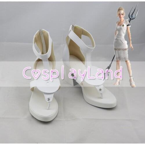 Final Fantasy XIV A New Empire Lunafreya Nox Fleuret White Cosplay Shoes for Adult Women Shoes Costume Accessories Custom Made