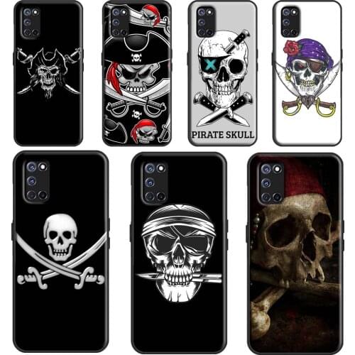Pirate Skull Phone Case For OPPO Find X2 X3 Pro A1K A15 A3S A5S A52 A72 A83 A91 A93 A31 A53 A5 A9 2020