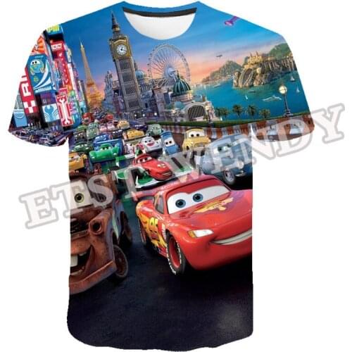 Game Boys T-Shirt Funny Car Harajuku Anime Kid Clothes 4-14 Years Casual Tops Summer Short Sleeve Streetwear 3D Cartoon Shirts