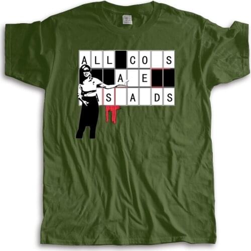 Hot sale men brand t shirt summer cotton tshirt Anarchy T-Shirt Revolution Revolt Antifa Action Protest Anti AC AB 1312